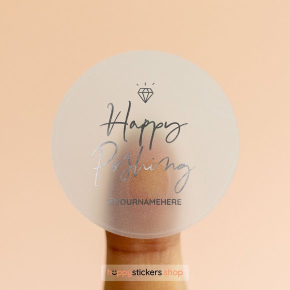 Happy Poshing Stickers & Labels with your custom text or name. - Picture 17 of 17